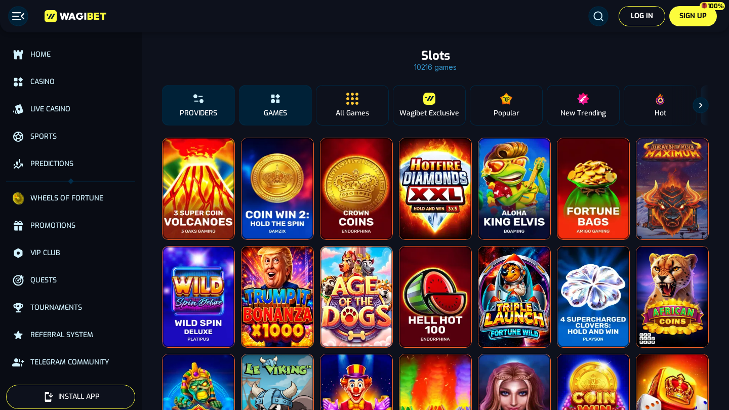 Wagibet Game Library