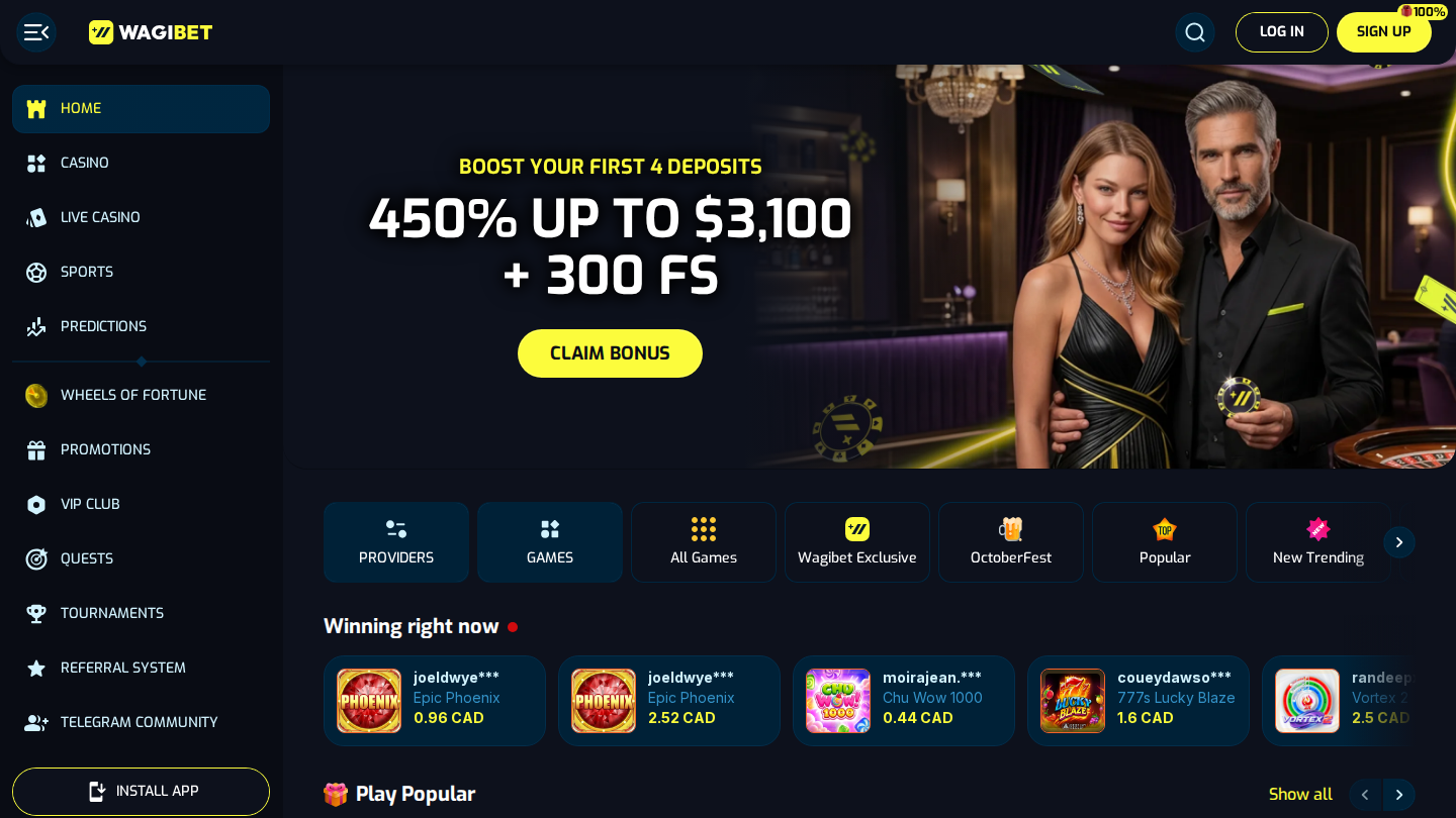Wagibet Casino Overview